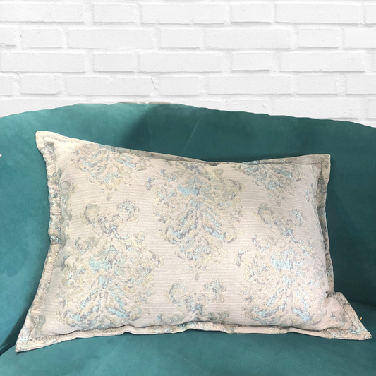 Icy Blue Abstract Pillow