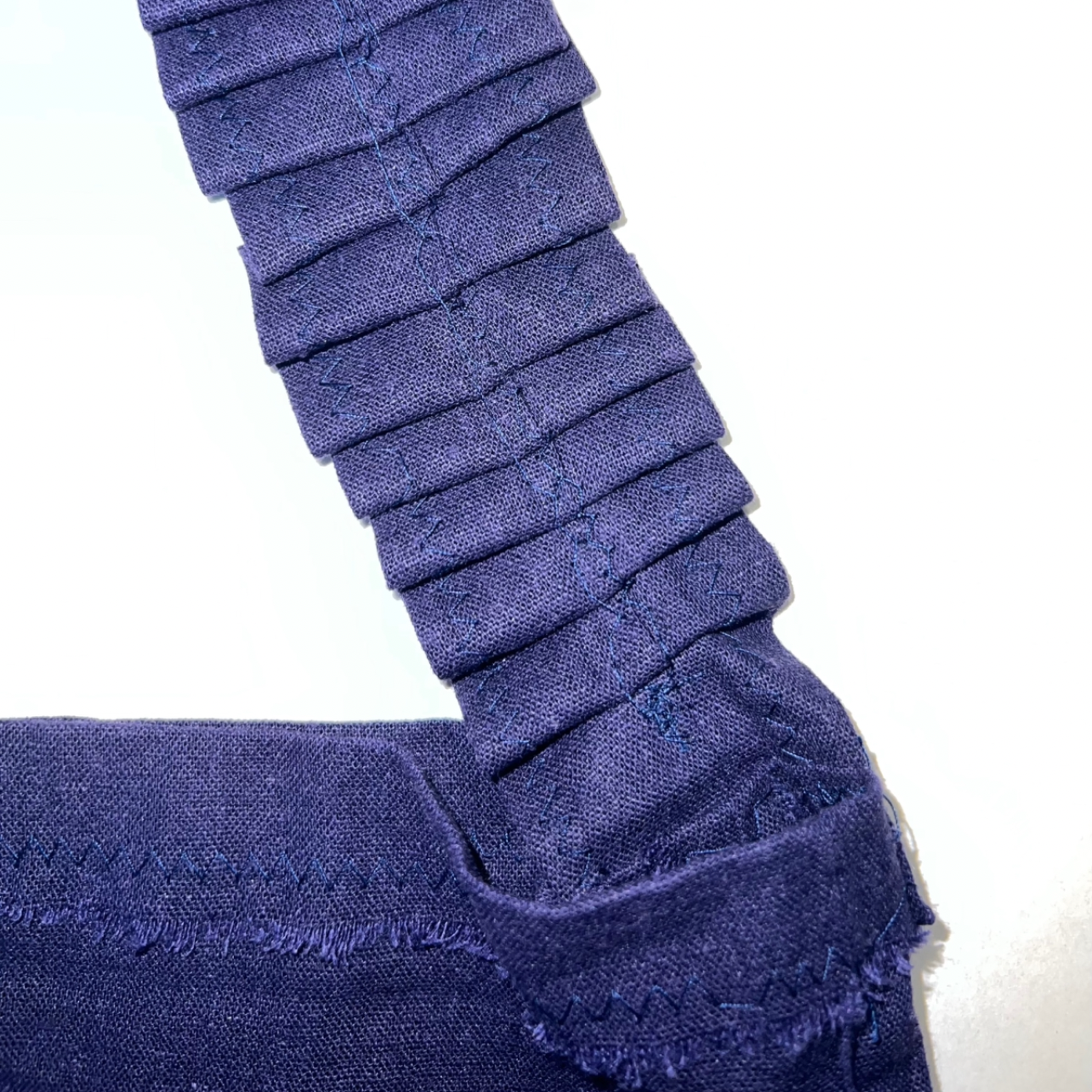 Cinched Strap Navy Blue Tote