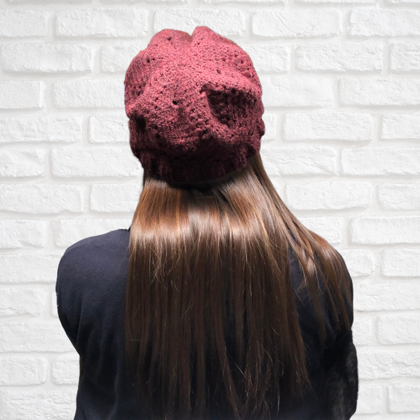 Burgundy Knitted Winter Hat