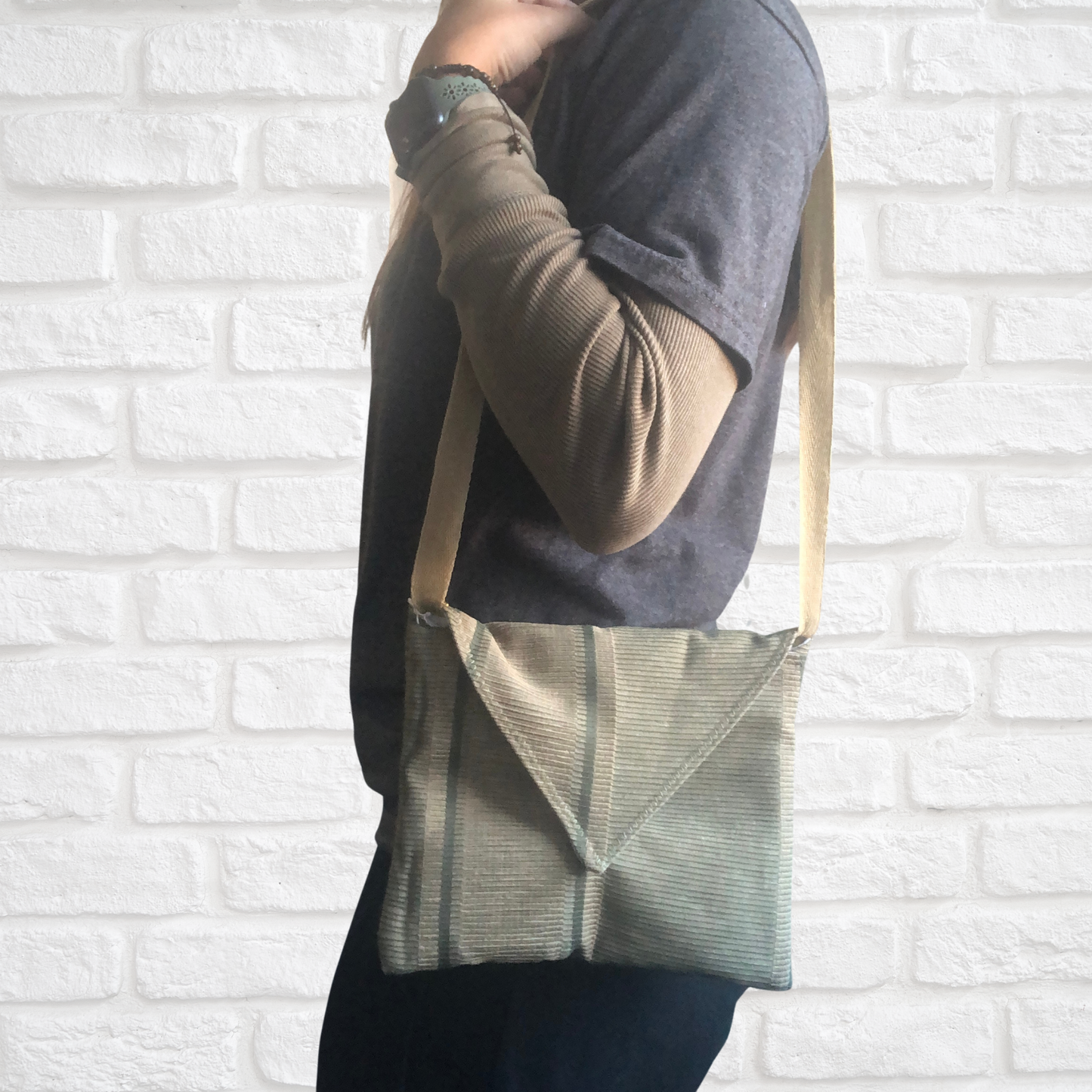 Green Stripes Bag