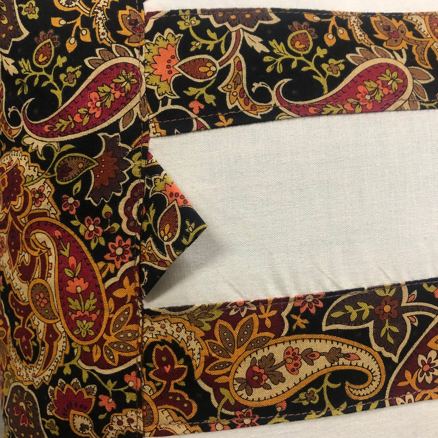Warm Paisley Stripes Set of 2