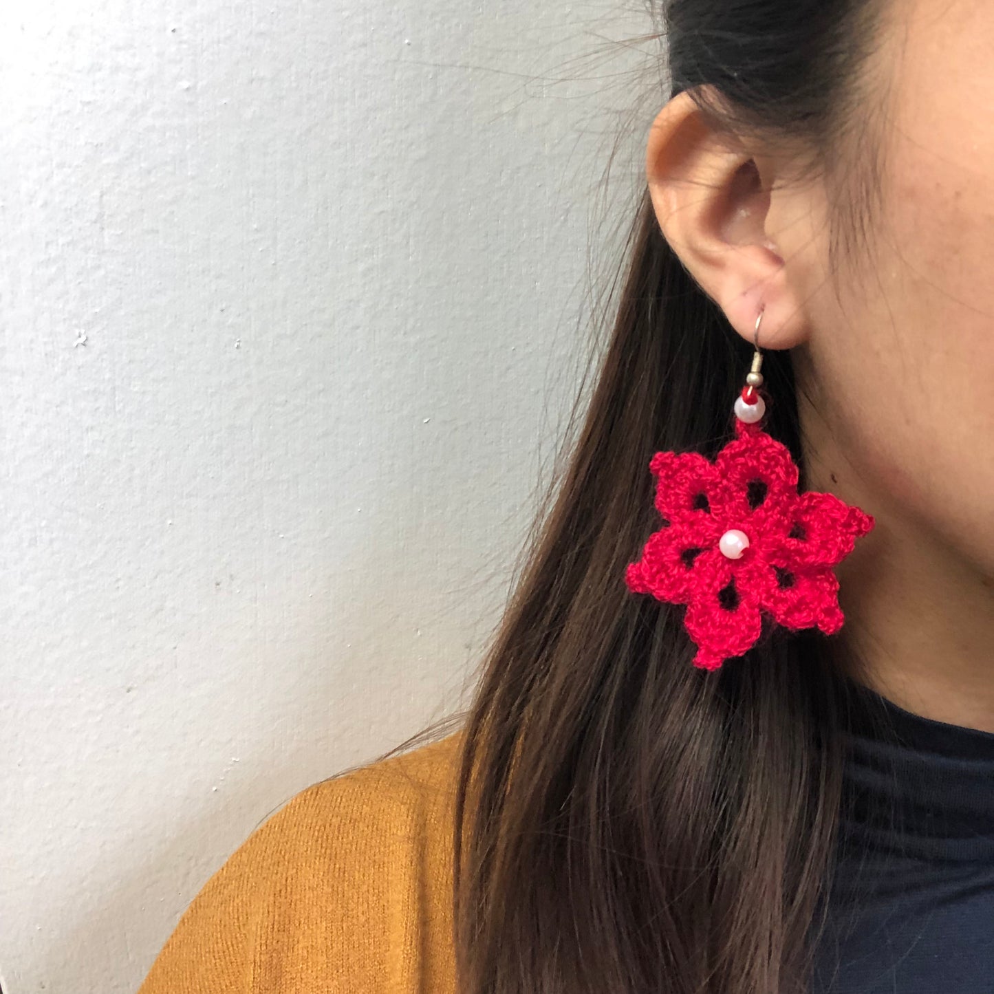 Royal Poinsettia Earrings