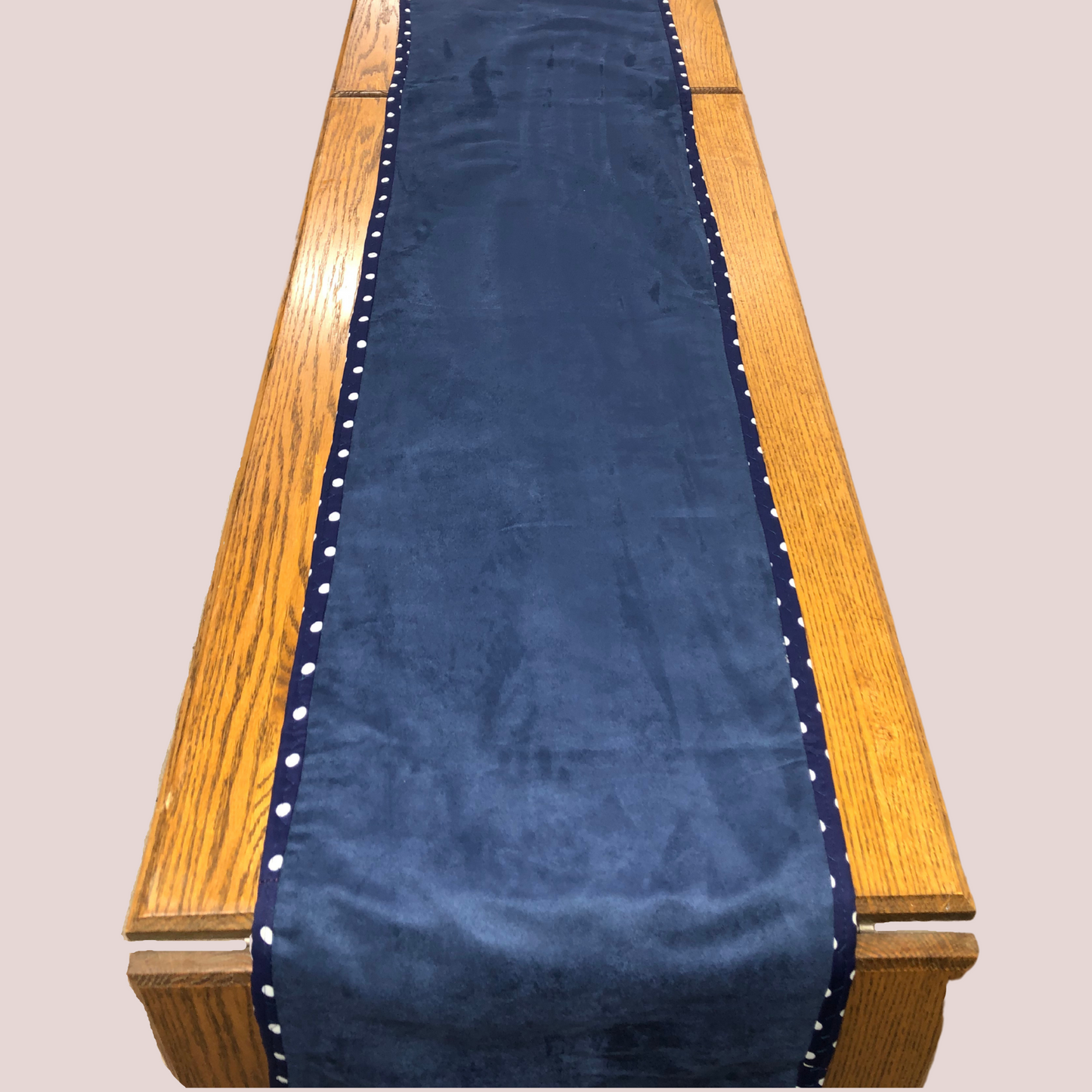 Blue Suede Polka Dots