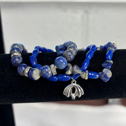 Blue Sea Stones Bracelet Set