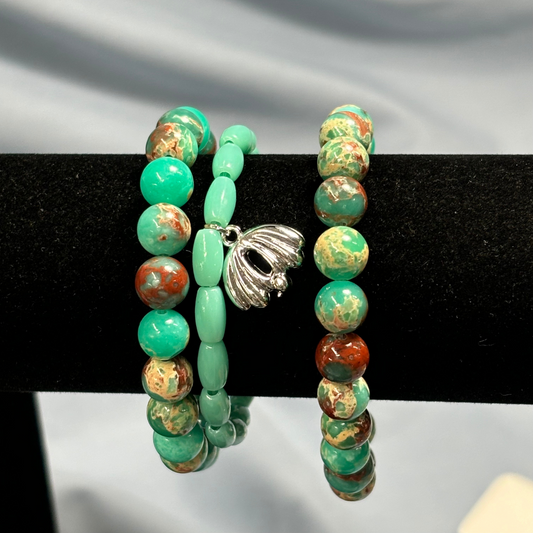 Sea Foam Green Bracelet Set