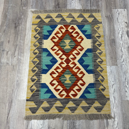 Small Yellow Afghan Rug