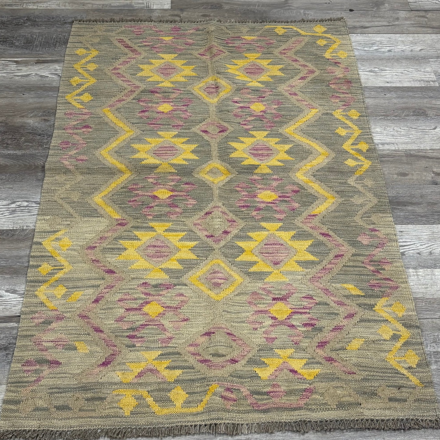 Yellow/Purple Star Large Rug