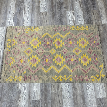 Yellow/Purple Star Large Rug