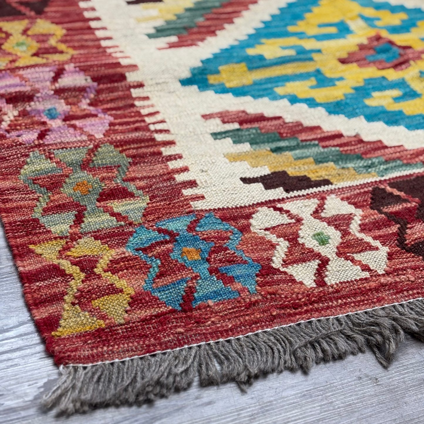 Large Red Afghan Rug