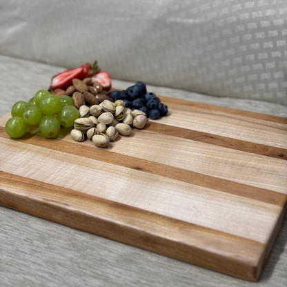 Light Wood Cutting Board with Accent Stripes