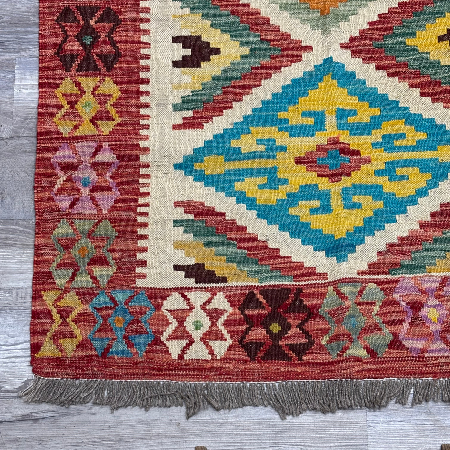 Large Red Afghan Rug