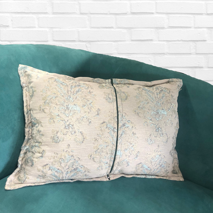 Icy Blue Abstract Pillow