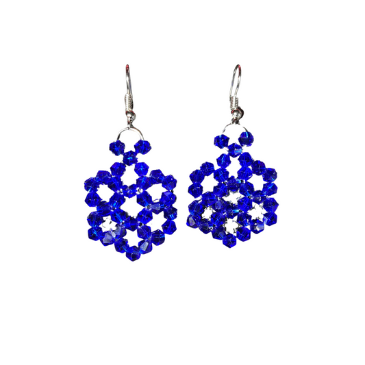 Sapphire Snowflake Earrings