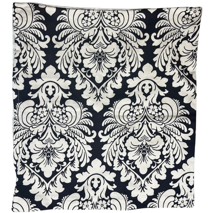 Black and White Damask Pillow Cover