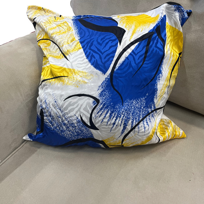 Golden Blue Splash Pillow Cover