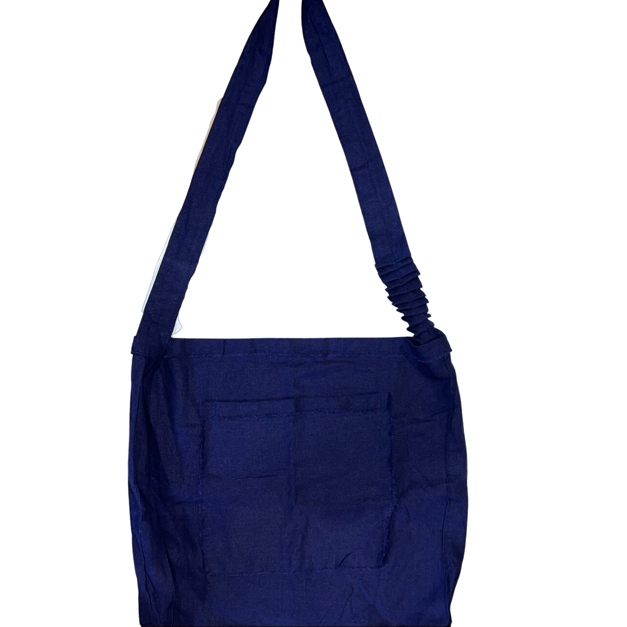 Cinched Strap Navy Blue Tote