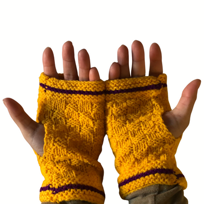 Adult Yellow Knit Handwarmers