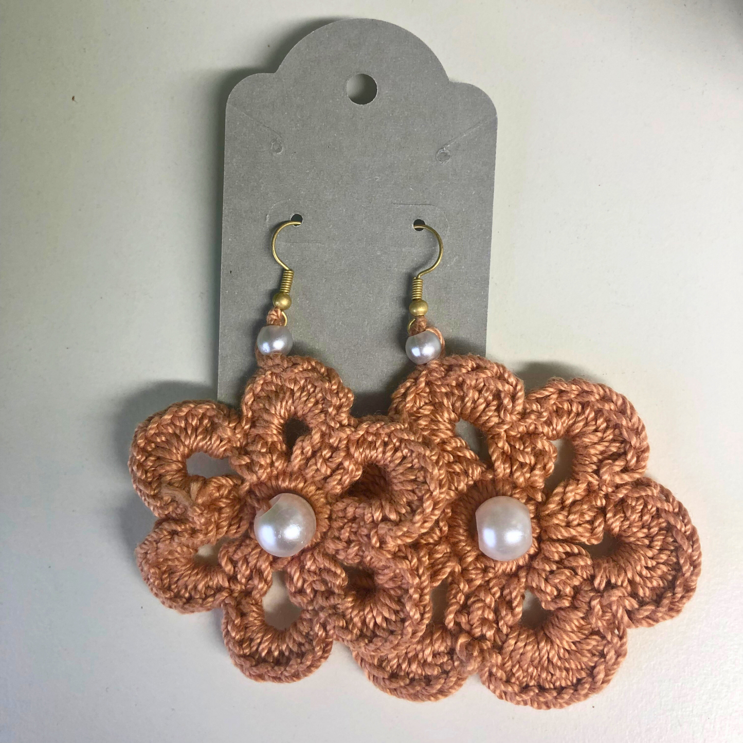 Brown Flower Earrings